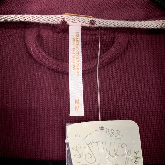 Free People Sangria Flared & Femme Military Style Open Jacket Womens Sz M NEW - Picture 6 of 7